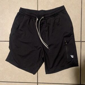 Vuori Men's Small Black Fleece Shorts Athletic Training Lounge Activewear